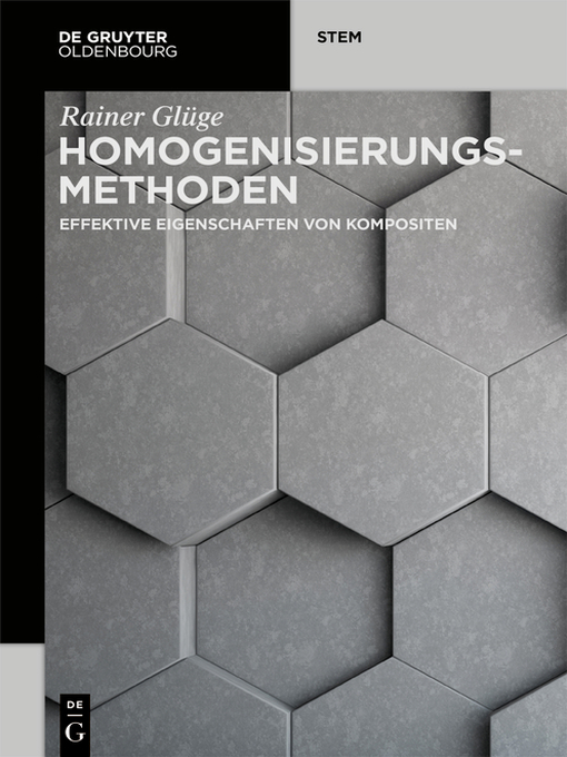 Title details for Homogenisierungsmethoden by Rainer Glüge - Available